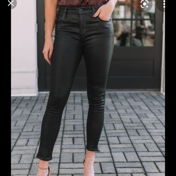 Citizens Of Humanity Denim - Citizens Of Humanity Black Coated Skinny J…